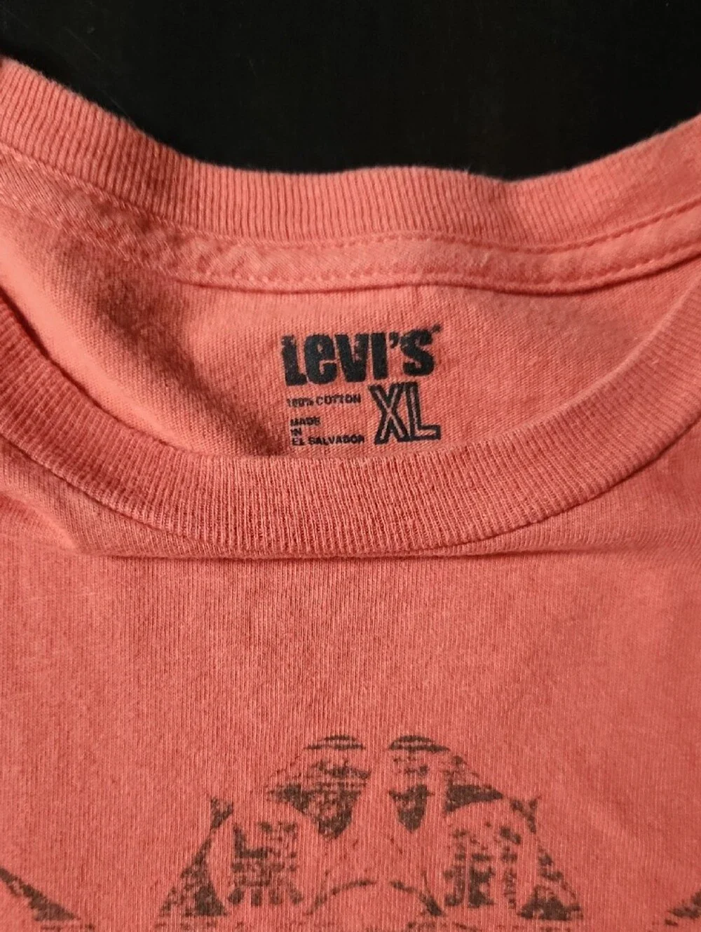 Levi's Men's Coral Red Graphic Short Sleeve Tee